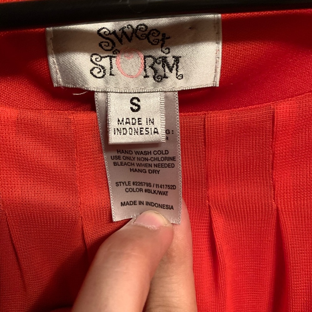 Orange and Black Dress - Picture 3 of 3